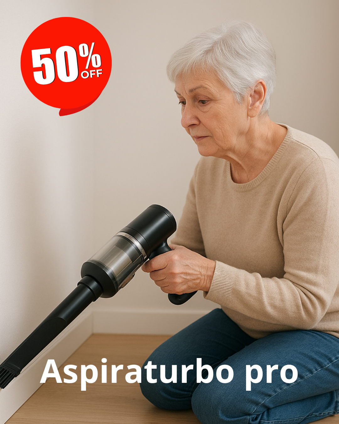 Aspiraturbo Pro – Aspiradora Inalámbrica Portátil con Motor Ultra Potente de 45/60W